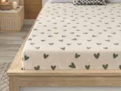  Cearsaf Cocolino microplus cu elastic HEARTINO 200x200 cm crem