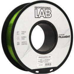  PETG - ÁTLÁTSZÓ - ÁTTETSZŐ ZÖLD filament - 1kg - átmérő 1, 75mm +/- 0, 03mm / Professional Labs