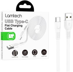  Cablu date/încărcare OTHER Lamtech USB la Type-C, 3A, 1m, Universal - Alb (PHA-5202021111818)
