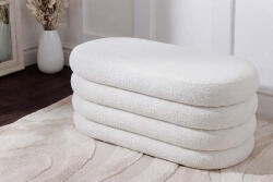 Luna Design ülőpad Luna 85 cm tárolóhellyel fehér bouclé