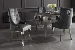 Rococo Design szék Rococo Levia fej II szürke-ezüst bársony