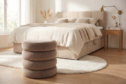 Luna Design puff Luna 40 cm tárolóhellyel pezsgő-szürkésbézs bársony
