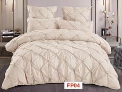 Lenjerii de pat din finet cu pliuri brodate, 6 piese FP04 Lenjerie de pat