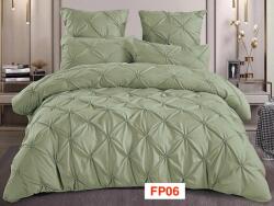 Lenjerii de pat din finet cu pliuri brodate, 6 piese FP06 Lenjerie de pat