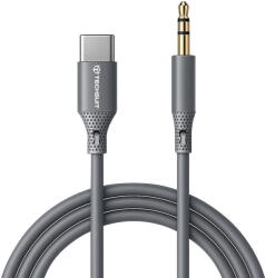 Techsuit Cabluri audio Adaptor Techsuit Jack, USB-C, Hi-Fi, 1m - SoundFleX, Universal - Gri (KF2349009)