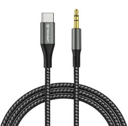 Techsuit Cabluri audio Adaptor Techsuit Jack, USB-C, Nylon, 1m - NexaSound, Universal - Gri (KF2349041)