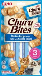 Churu Bites 3x10 g - Csirkés wrap tonhallal és Szent Jakab-kagylóval