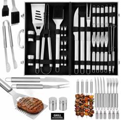 Giftspot Set de Accesorii pentru Grătar în Servietă de Aluminiu