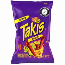 Takis ES Fuego csípős tortilla chips chili- és lime-ízzel, 45 g (28222)
