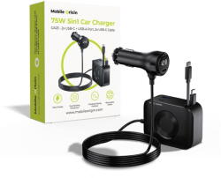 Mobile Origin Cablu date/încărcare Mobile Origin auto CA23 5 in 1, 75W, 2x USB-C + USB-A + 2 cabluri USB-C, Universal (MO-75WCCH-CA23) - pcone