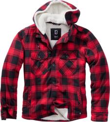 Brandit Lumber Jacket Hooded red/black