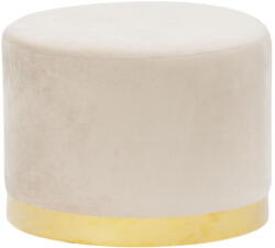 BB Bútor Bársony kárpitozott puff lábtartó Ø55 cm - bézs (0772-BB)
