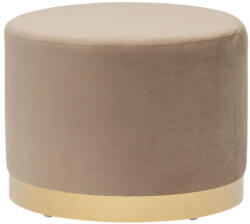 BB Bútor Bársony kárpitozott puff lábtartó Ø55 cm - cappuccino (0771-BB)