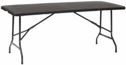 BB Bútor Téglalap alakú összecsukható kerti vendéglátóasztal 180×76 cm - grafitbarna (0220-BB)