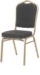 BB Bútor Rome bankettszék, profilozott vázzal 25×25×1, 2 mm - fekete (0342-BB)