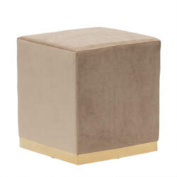 BB Bútor Bársony kárpitozott puff lábtartó 40×40 cm - cappuccino (0777-BB)