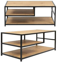 BB Bútor Téglalap alakú loft dohányzóasztal, 3 szintes - 110×55 cm (0905-BB)