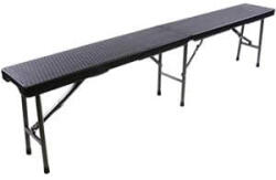 BB Bútor Összecsukható vendéglátó pad 180×30 cm - fekete rattanhatású (0148-BB)