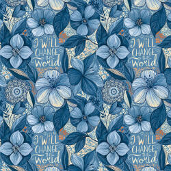 Takoy Jerse funcțional pieptănat light Blue flowers change world