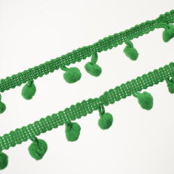 Takoy Bandă cu ciucuri 1cm culoare verde / 18, 5m