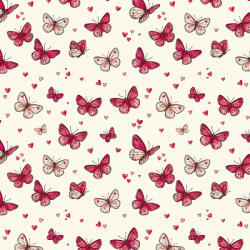 Takoy French terry Takoy 150 cm nealbit model fluturi roz