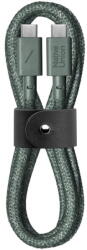 Native Union Cablu date/încărcare Native Union Belt USB-C la USB-C, 1.2m, integrata, slate, Universal - Verde (BELT-C-GRN-2-NP)