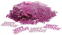 APAC Europe BV Konfetti, metál pink, Happy Birthday, 14 g
