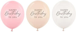 PartyDeco S. r. o Lufi, Happy Birthday to you , pink mix, 30 cm, 5 db / csomag