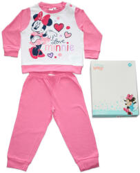 Global Licence Srl Hosszú vékony pamut baba pizsama - szivecskés Minnie egér - Jersey - rózsaszín - 86