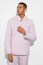Boohooman FC27205 Boohoo Rózsaszín Férfi Blézer Slim Fit 44