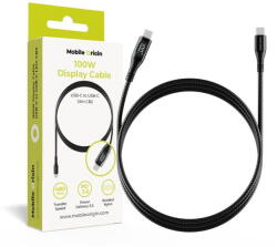 Mobile Origin Cablu date/încărcare Mobile Origin CB2 USB-C la USB-C, 100W, display integrat, 1.5m, Universal (MO-100WDC-CB2) - pcone