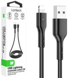  Cablu date/încărcare OTHER Lamtech USB la Lightning, 2.4A, 2m, Universal - Negru (PHA-8718858444526)