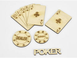  Natúr fa - Poker szett 5db/csomag - csinaldmagadshop