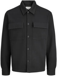 JACK & JONES Cămaşă Jcofusion Jersey Waffle Overshirt 12300901 C-N10 black