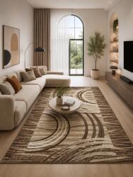 Luna Covor Luna 1816-12, Marime 140 x 200 cm, Maro, Inaltime Fir 6 mm, Antialergic, Polipropilena, Living, Dormitor, Sufragerie, Birou Covor