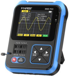 FNIRSI Osciloscop digital portabil FNIRSI cu functie de testare a tranzistoarelor si generator de semnale SigGen 3 in 1 DSO-TC3 (57391)