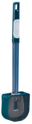 Flippy Perie de Toaleta, Flippy, cu Recipient pentru Detergent, din Plastic+TPR, Montare fara Perforare, 40 x 9 cm, Verde