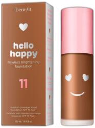 Benefit Hello Happy folyékony alapozó, 11 Dark Neutral, SPF 15, 30 ml