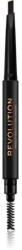 Makeup Revolution Duo Brow Definer szemöldökceruza, Dark Brown, 0.25 g
