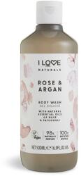 I Love Cosmetics Naturals Collection Tusfürdő Rose & Argan, 500 ml
