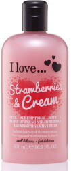 I Love Cosmetics Strawberries & Cream hidratáló tusfürdő, 500 ml