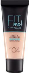 Maybelline Fit Me Matte + Poreless alapozó 104 Soft Ivory 30 ml