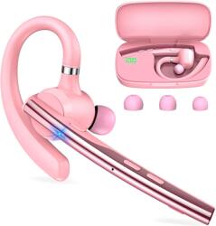 New Bee Casca Bluetooth New Bee M54, Autonomie 60 ore, Anulare zgomot, Multipoint, Roz (96893746)