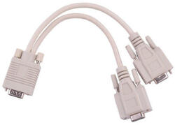  CABLU ADAPTOR VGA 15PINI TATA-2X 15PINI MAMA (KPO3869)