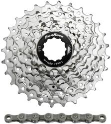 SUNRACE R91 9 sebességes kazetta és lánc szett, 11-28 fog, Shimano kompatibilis, nikkel (dobozban) (11, 12, 13, 14, 16, 18, 21, 24, 28) SUNRACE Egyéb járművek Kerékpározás Kerékpár-alkatrészek Kazetták, szaba