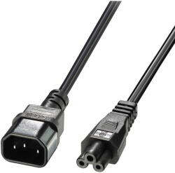 Lindy IEC C5 power extension cable, 2m, black (30341)