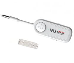 Techstar Adaptor Wireless 2 in 1 Receptor si Transmitator Audio TX/RX Techstar® M28 Alb, cu Bluetooth BT 5.3 si Conector Port Audio 3.5mm (SKU3070)