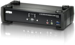 ATEN 2-Port USB 3.1 Gen 1 4K DisplayPort 1.2 KVMP Switch with Audio (KVM cables included) (CS1922-AT-G)