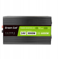 Green Cell Green Cell PowerInverter LCD converter 24V/230V 3000W/6000W (INVGC24P3000LCD) (INVGC24P3000LCD) - vexio