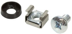 LogiLink SET montare LOGILINK pentru rack 19", contine 50 piese: suruburi, saibe, piulite, diametru 6mm (M6), otel placat cu zinc si plastic "AC0112 (AC0112)